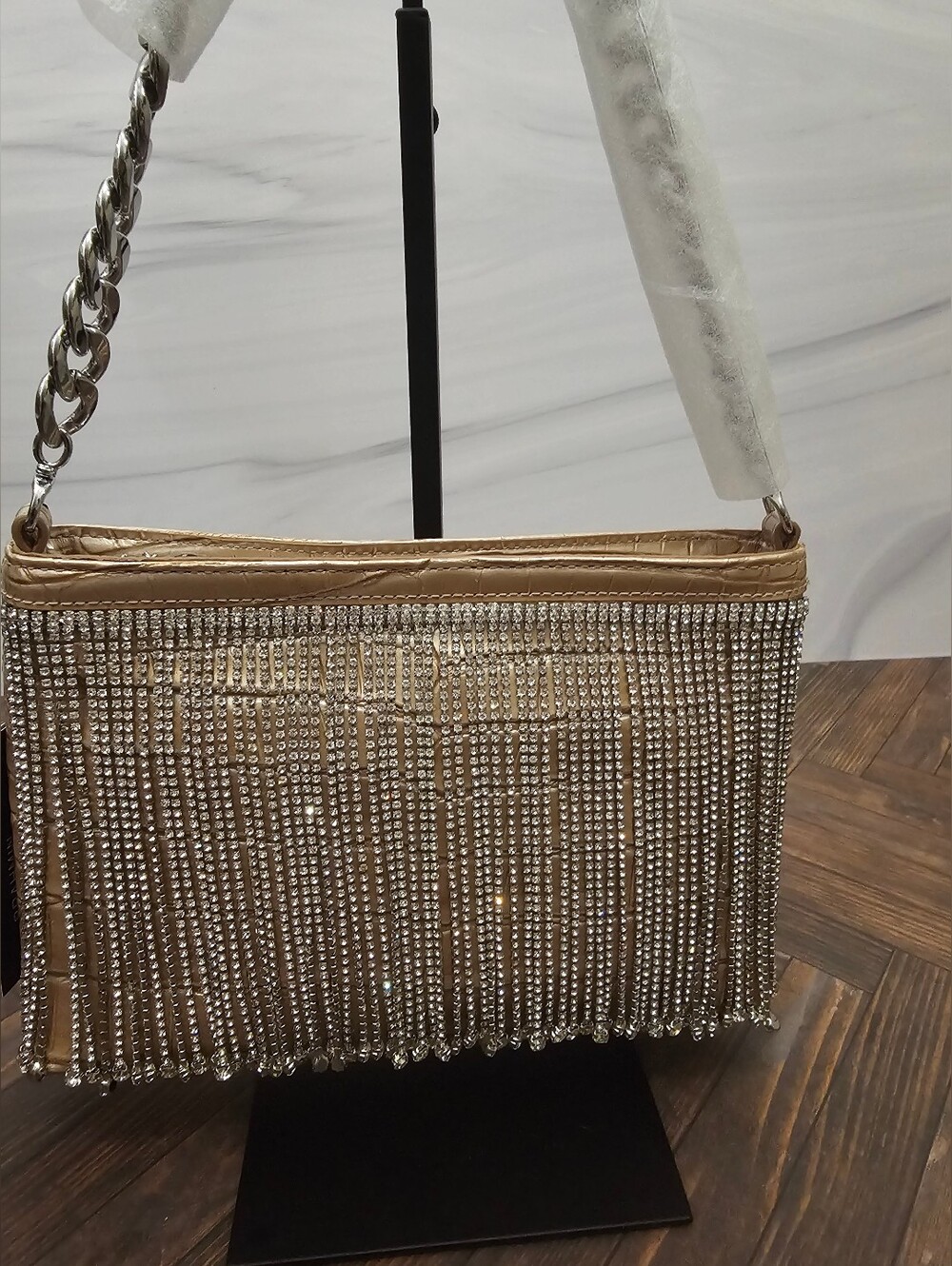 Brahmin Lorelei Contour Rialto Rhinestone Fringe Shoulder Bag NWT - Picture 7 of 7